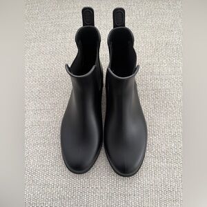 Women's Ankle Black Rain Waterproof Celsea Boots, Size 7.5